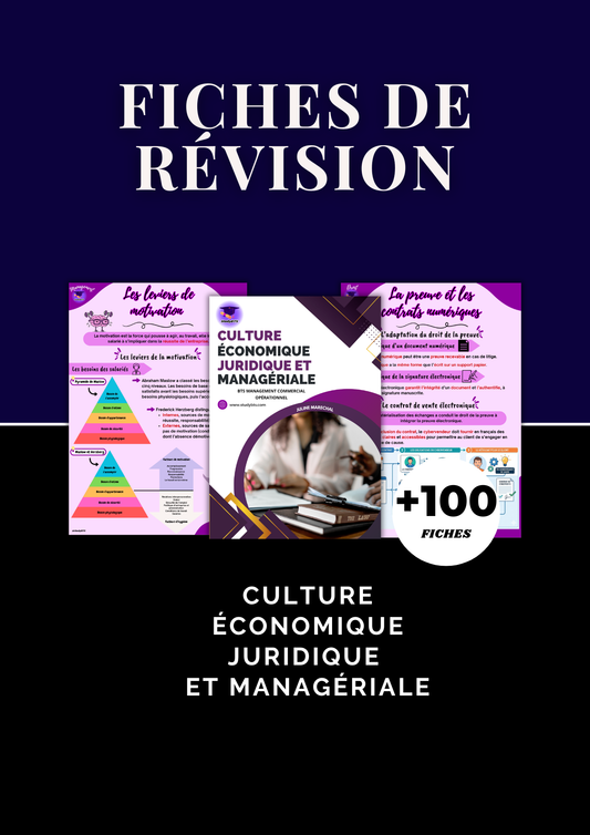 Fiches de révision Culture Économique Juridique et Managériale