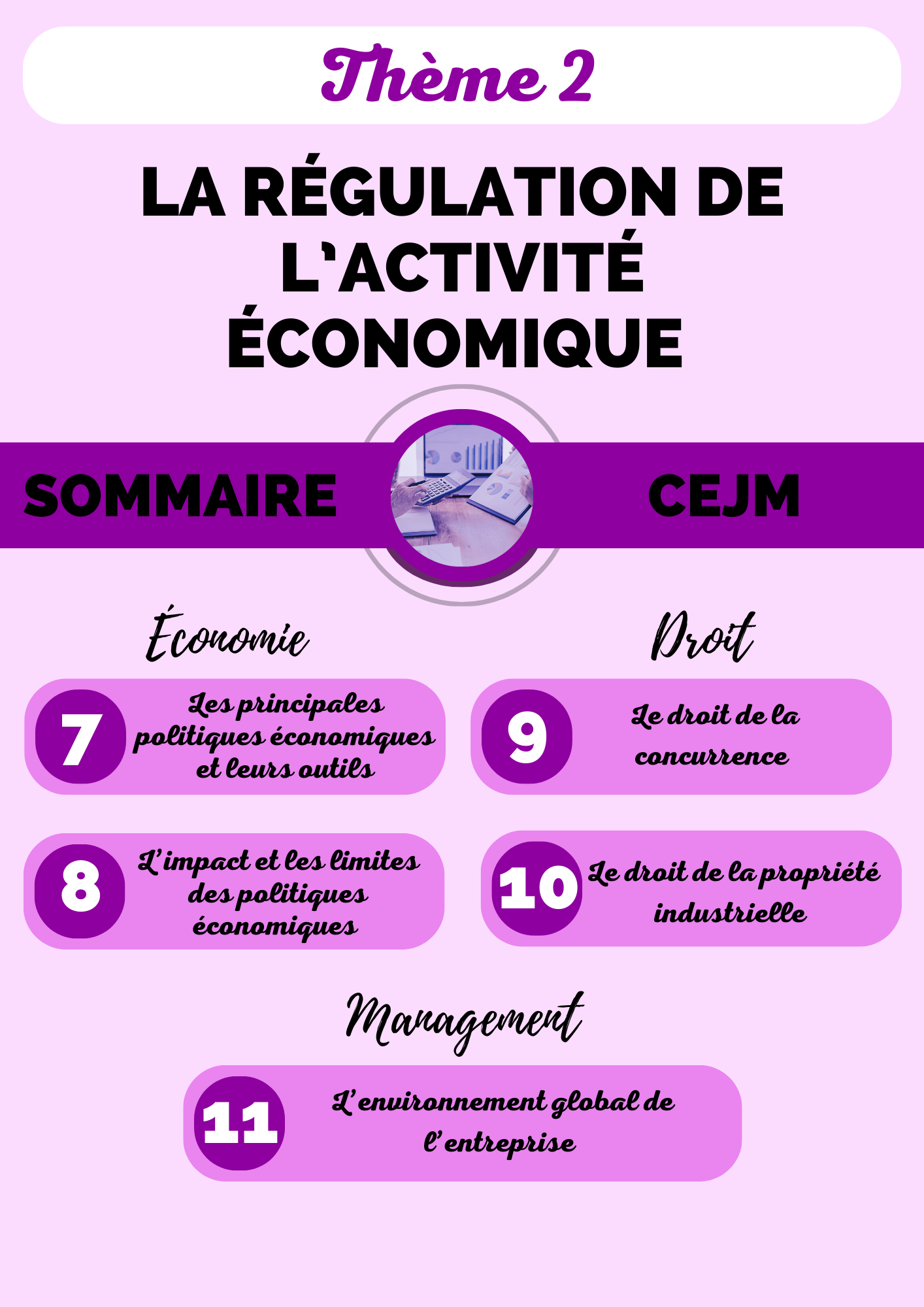 Fiches de révision Culture Économique Juridique et Managériale Thème 2