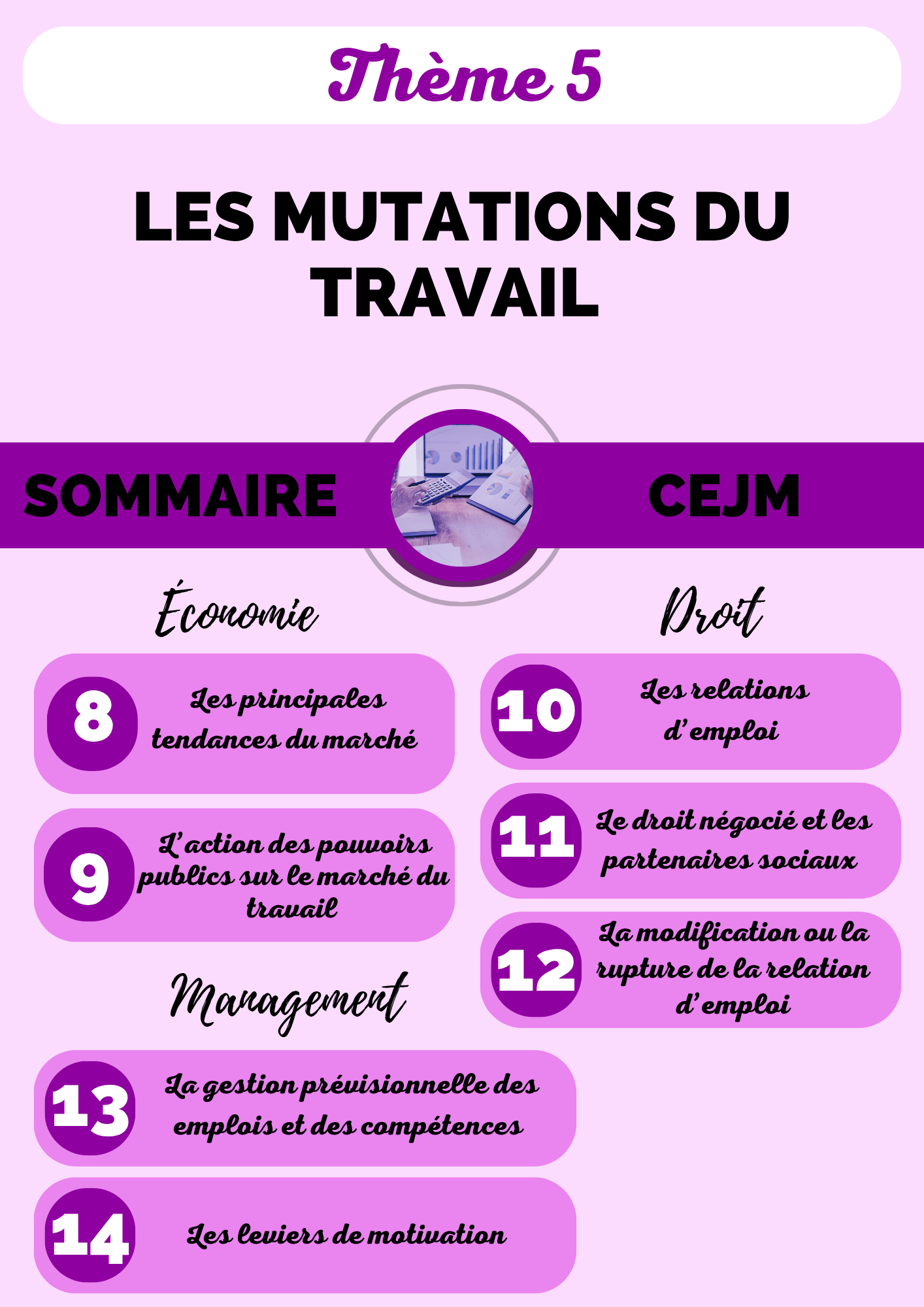 Fiches de révision Culture Économique Juridique et Managériale